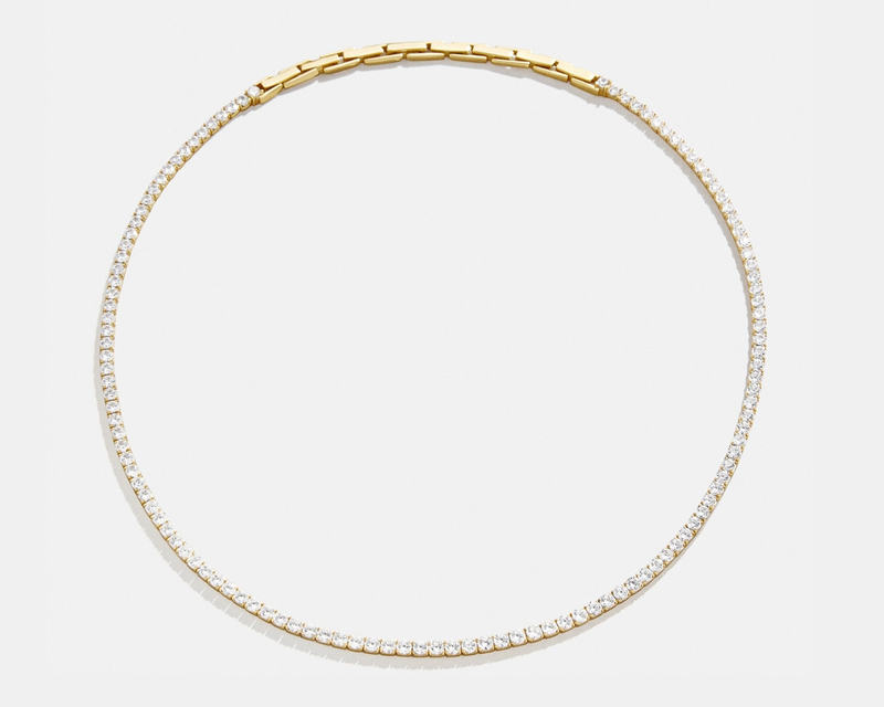 Bennett 18K Gold Adjustable Tennis Necklace