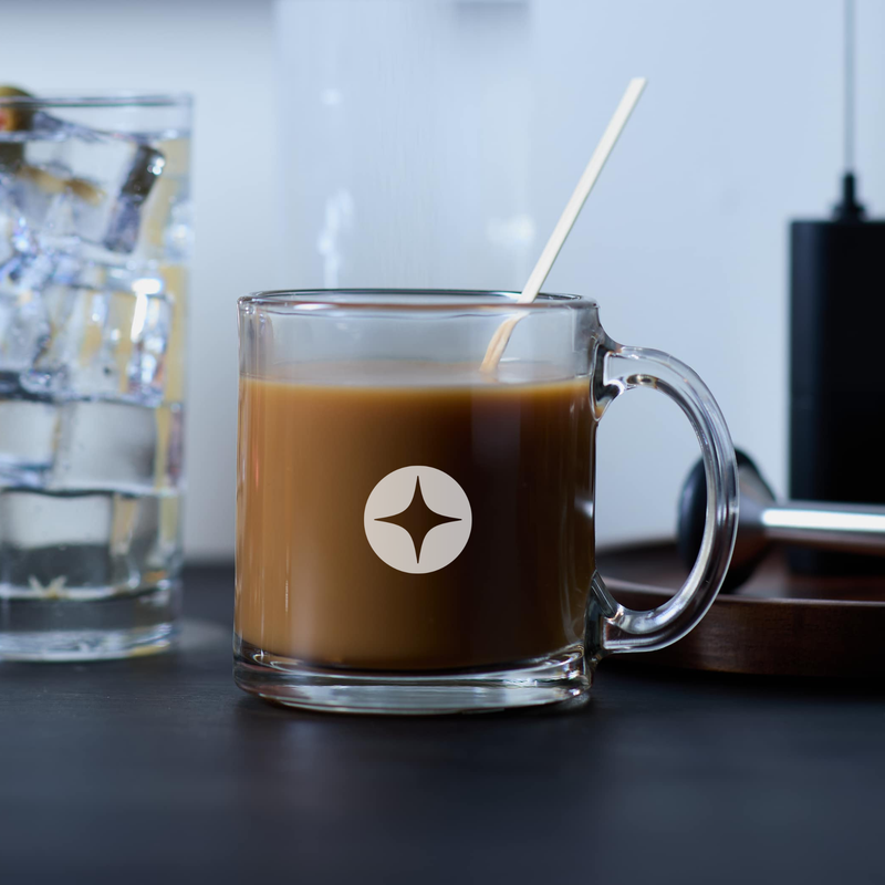 Branded Libbey 13 oz Glass Coffee Mug