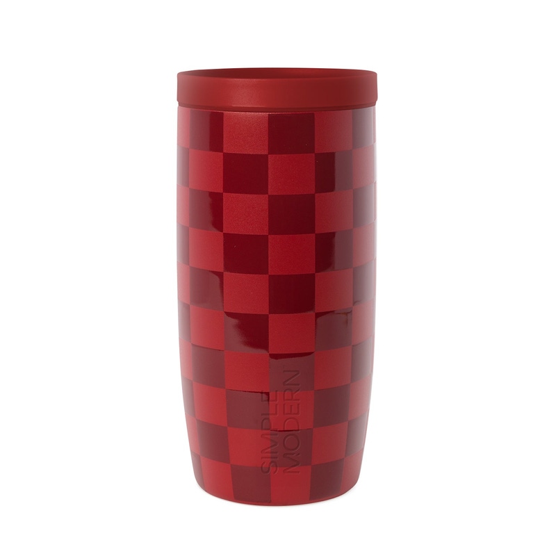 Voyager Pattern Tumbler with Clear Flip Lid & Straw, 16oz