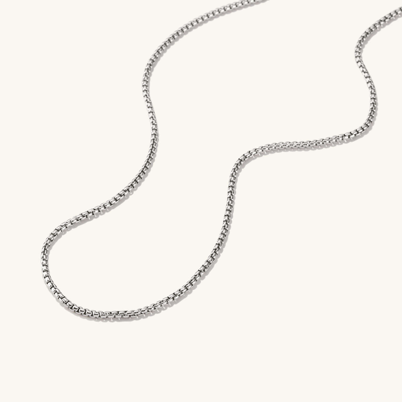 Mejuri – Men's Sterling Silver Round Box Chain Necklace | Goody