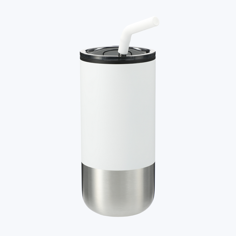 Branded Lagom Insulated 16oz Stainless Steel Tumbler with Straw