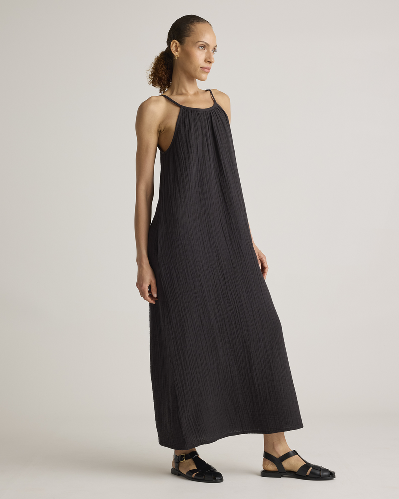 100% Organic Cotton Gauze Sleeveless Maxi Dress