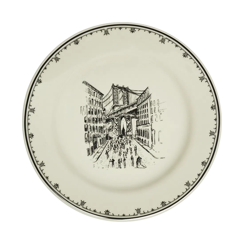 NYC Toile 8.25" App Plate