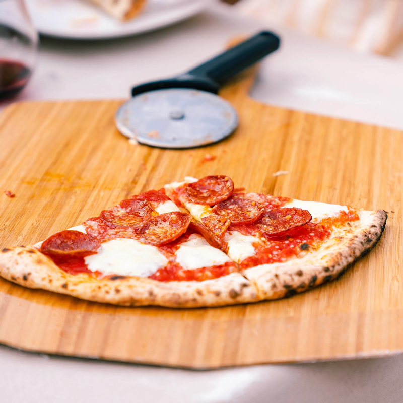14" Bamboo Pizza Peel & Serving Board