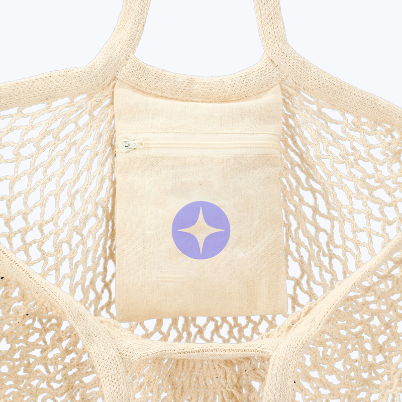 Branded Riviera Cotton Mesh Market Bag