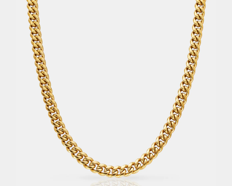 18K Gold Cuban Chain 8mm