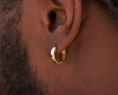 Polished Round Hoop Earrings