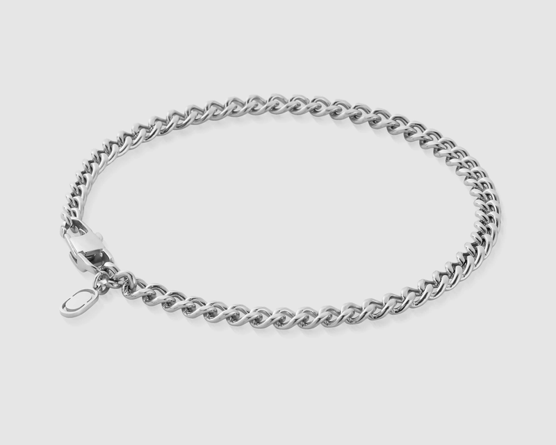 Silver Cuban Bracelet 4mm