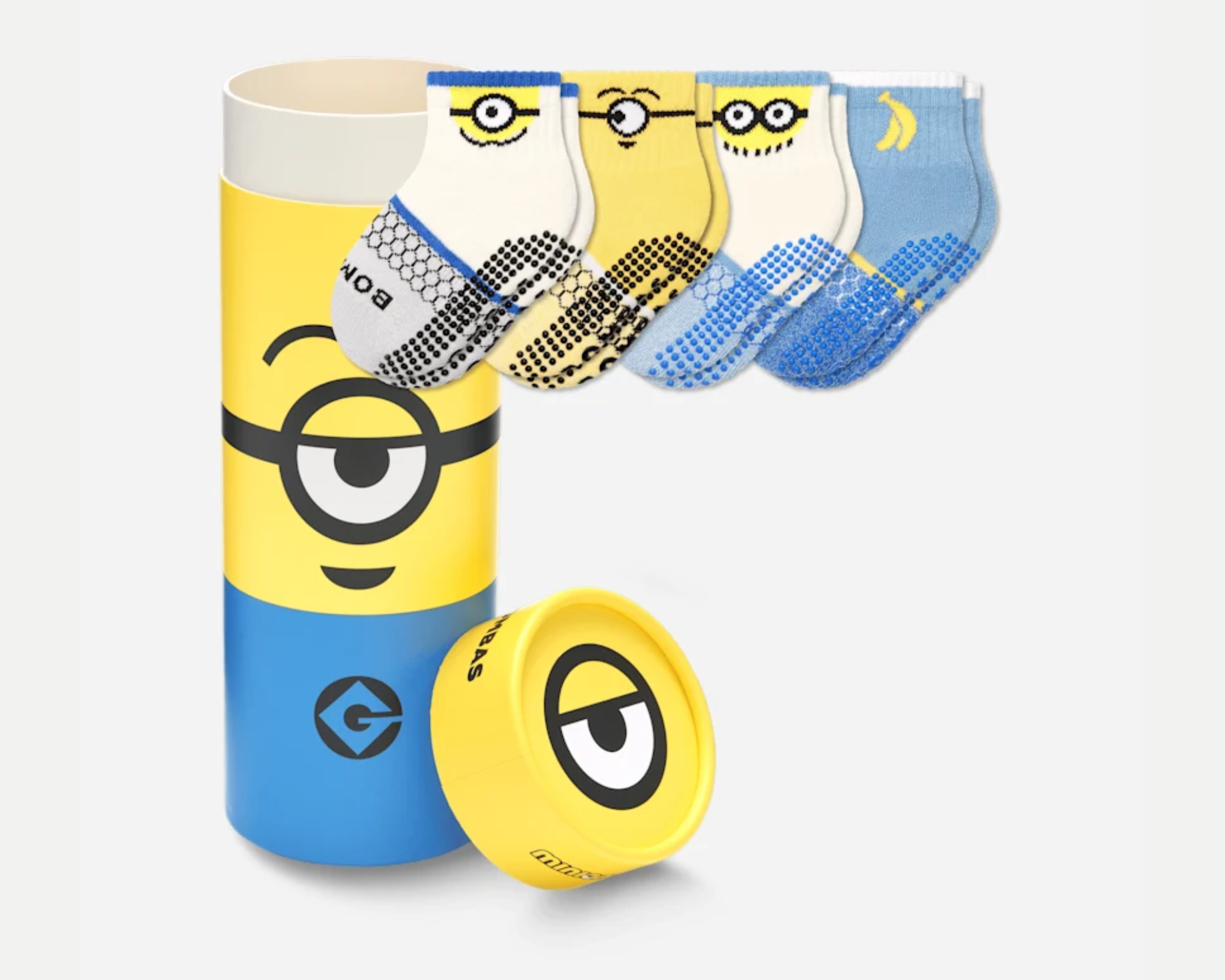 Toddler Minions Gripper Calf Sock 4-Pack Gift Box