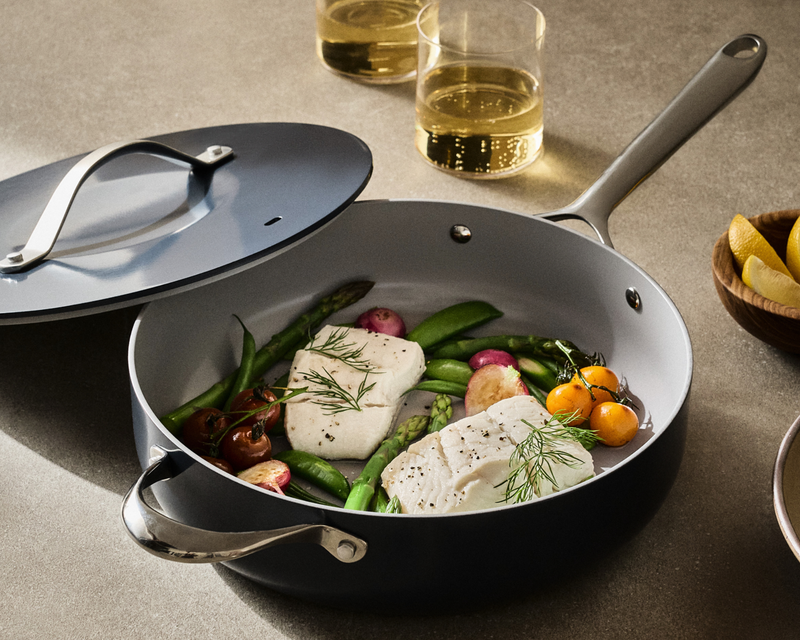 Ceramic Nonstick Saute Pan with Lid