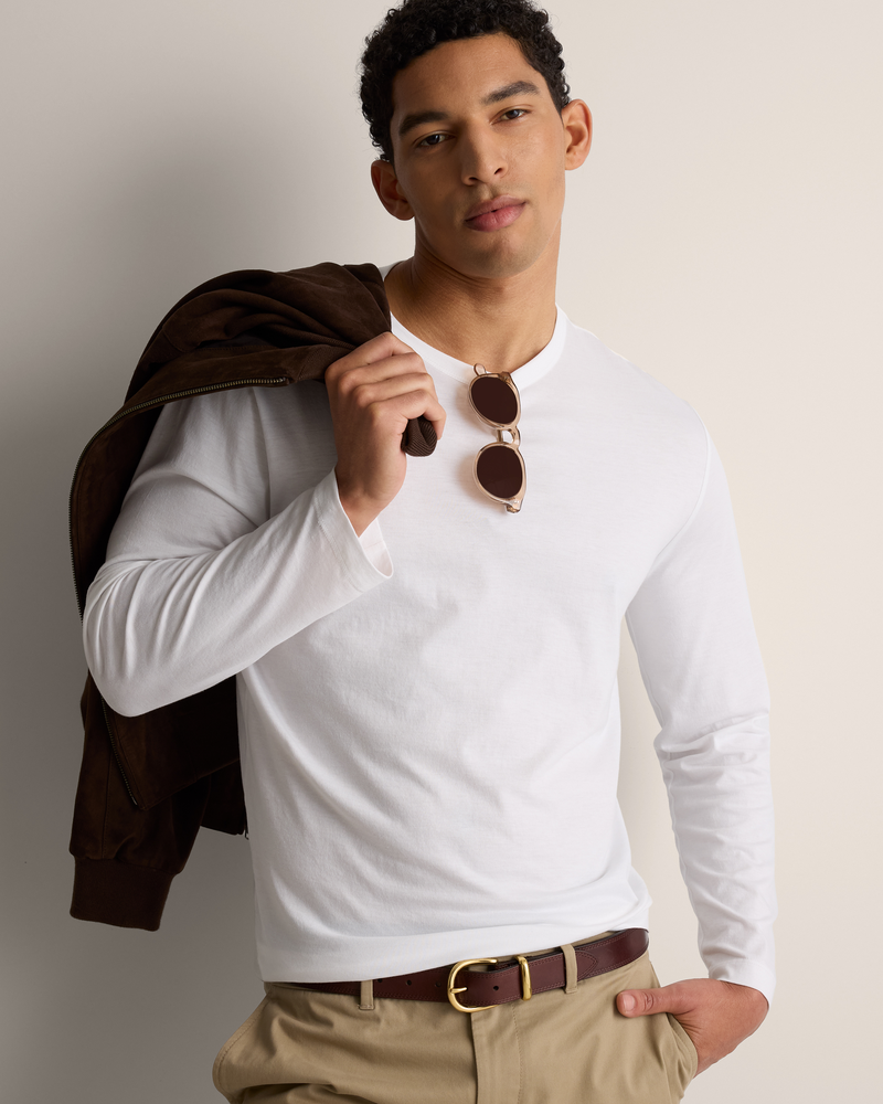 100% Pima Cotton Luxe Touch Long Sleeve Tee