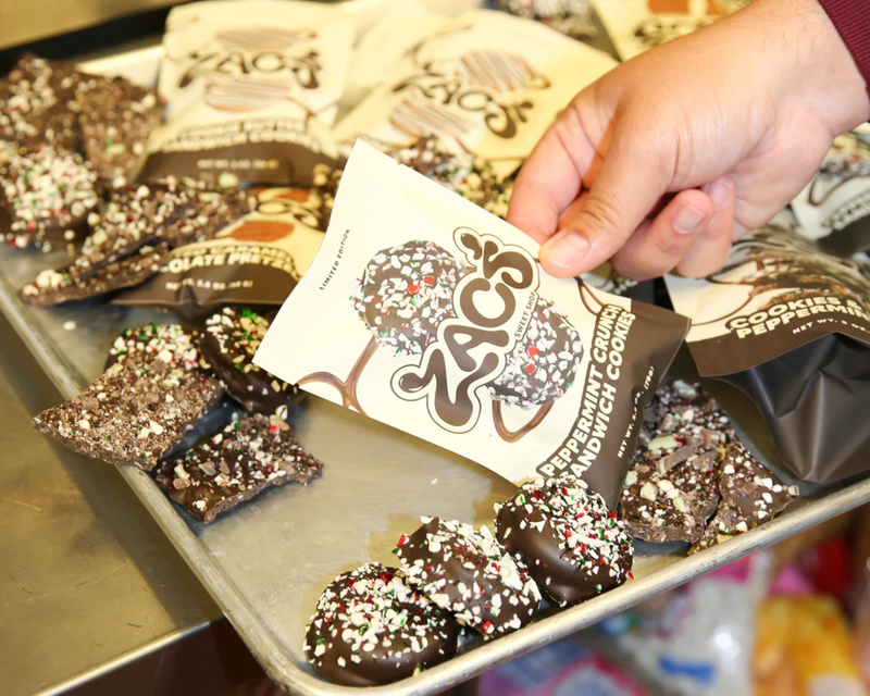 Peppermint Crunch Sandwich Cookies