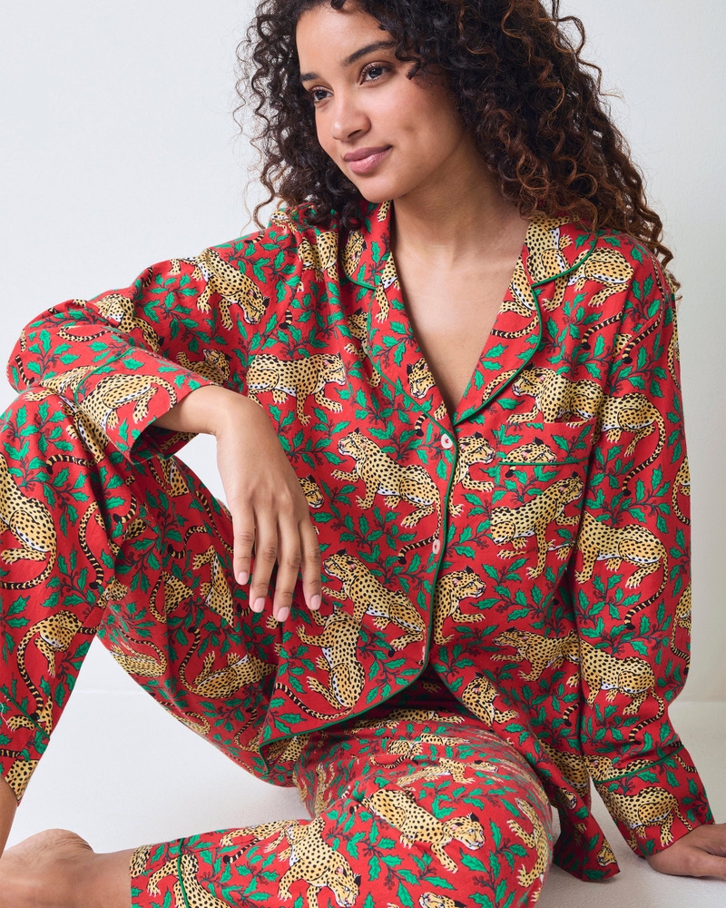 Long PJ Set in Winter Holly Bagheera, Ruby