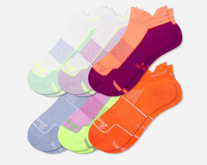 Women's Running Ankle Sock 6-Pack | Navy Peach Mix / Medium