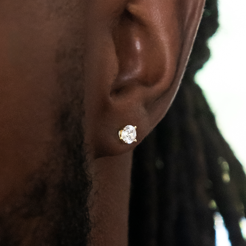 5mm Round Cut CZ Stud Earrings
