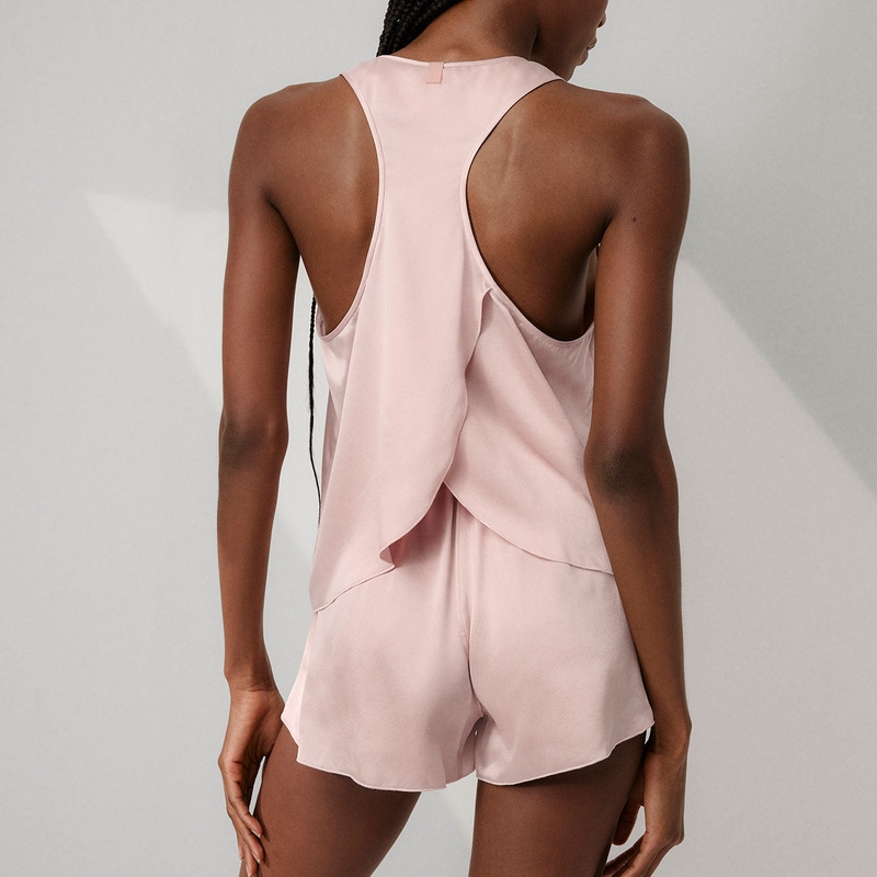 Washable Silk Tulip Back Set, Delicate Pink