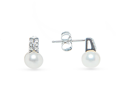 Diamond Mini Bar Earrings
