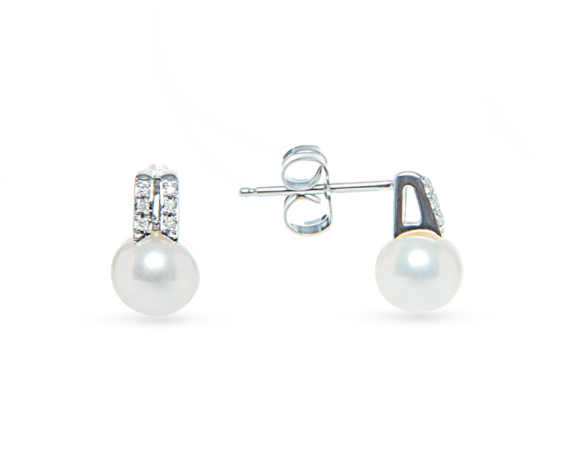 Diamond Mini Bar Earrings