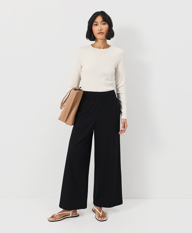 Women's Organic Easy Drape Pant, Black
