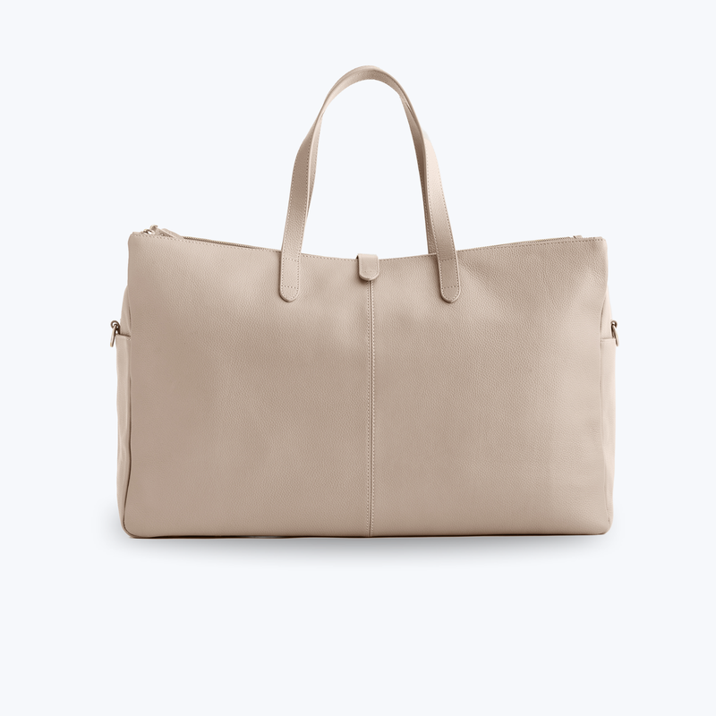 Branded Italian Leather Triple Compartment Weekender