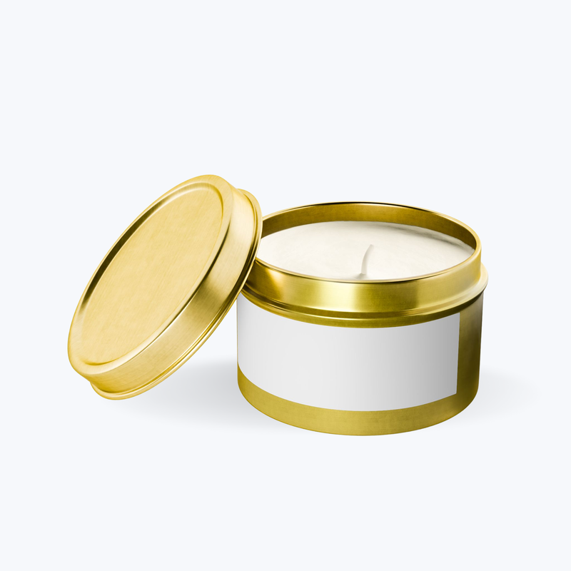 Branded Tin Candle, 4oz