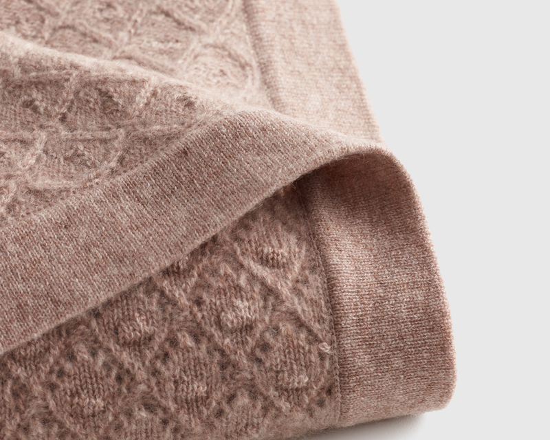 Washable Cashmere Pointelle Baby Blanket