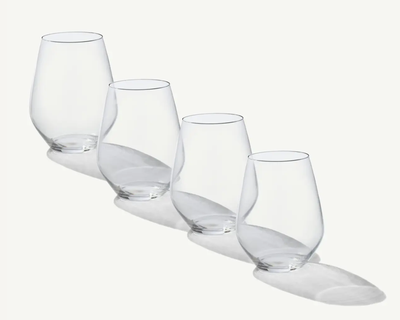 Stemless Crystal Wine Glasses, Set of 4