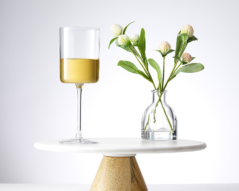 Claire European Crystal White Wine Glasses, Set of 2