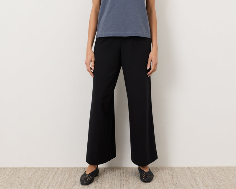 Women's Organic Easy Drape Pant, Black