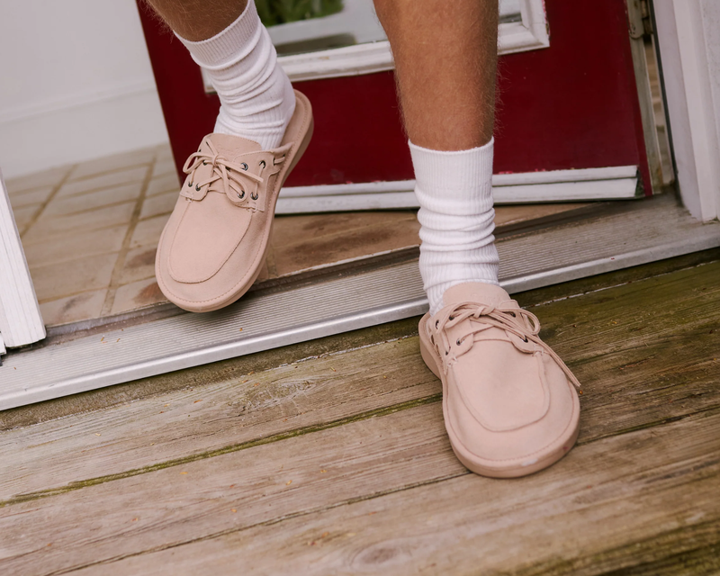 Boat Mule, Dusty Rose Suede