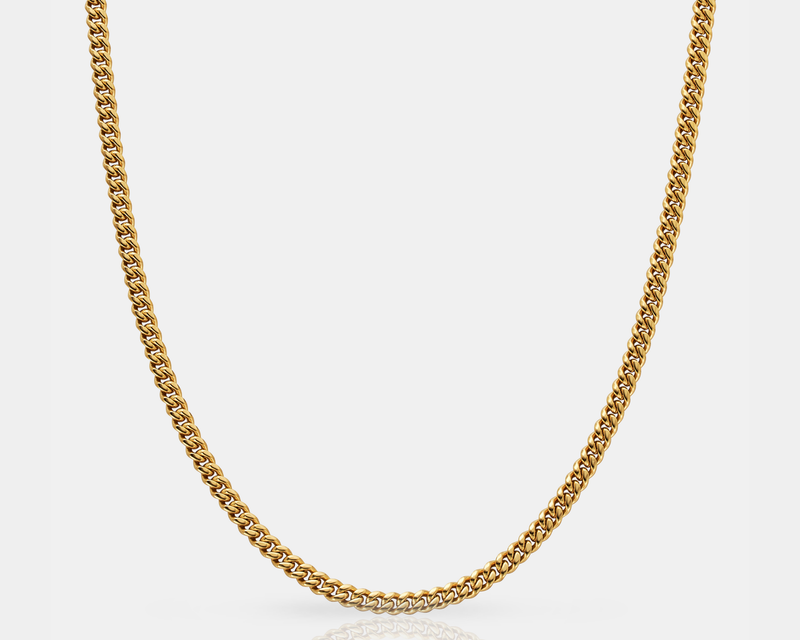 18K Gold Cuban Chain 4mm