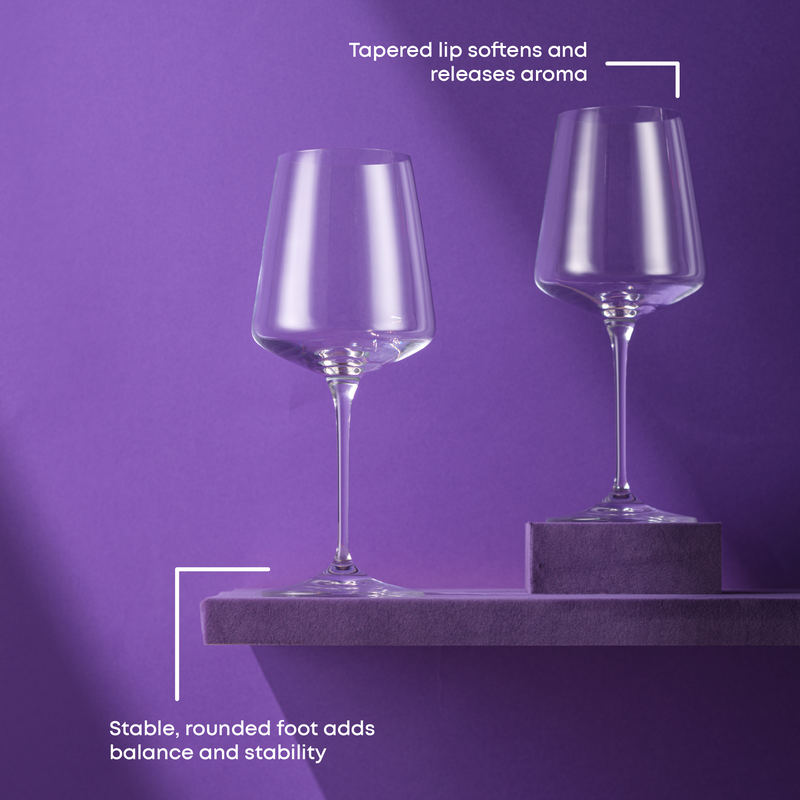 Sidney Red Wine Glasses, Set of 4