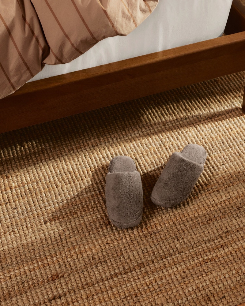 Classic Plush Slippers, Warm Grey