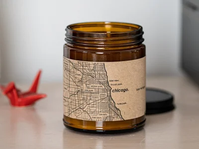 Home Town Maps Candle