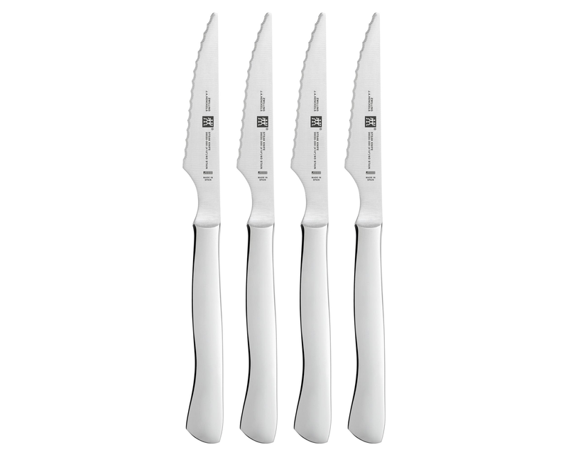 4-piece Stainless Steel Serrated Steak Knife Set