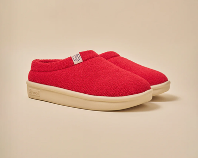 Essential Kids Slipper, Red Terry