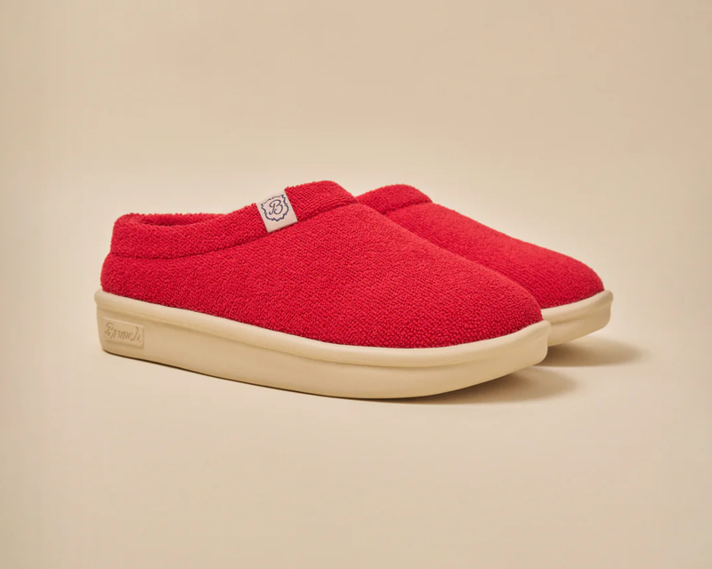 Essential Kids Slipper, Red Terry
