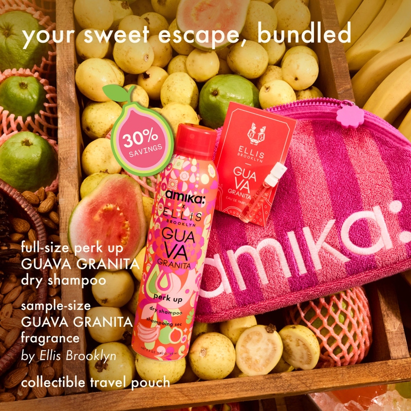 Amika x Ellis Brooklyn Limited-Edition Perk Up Guava Granita Dry Shampoo Bundle Set