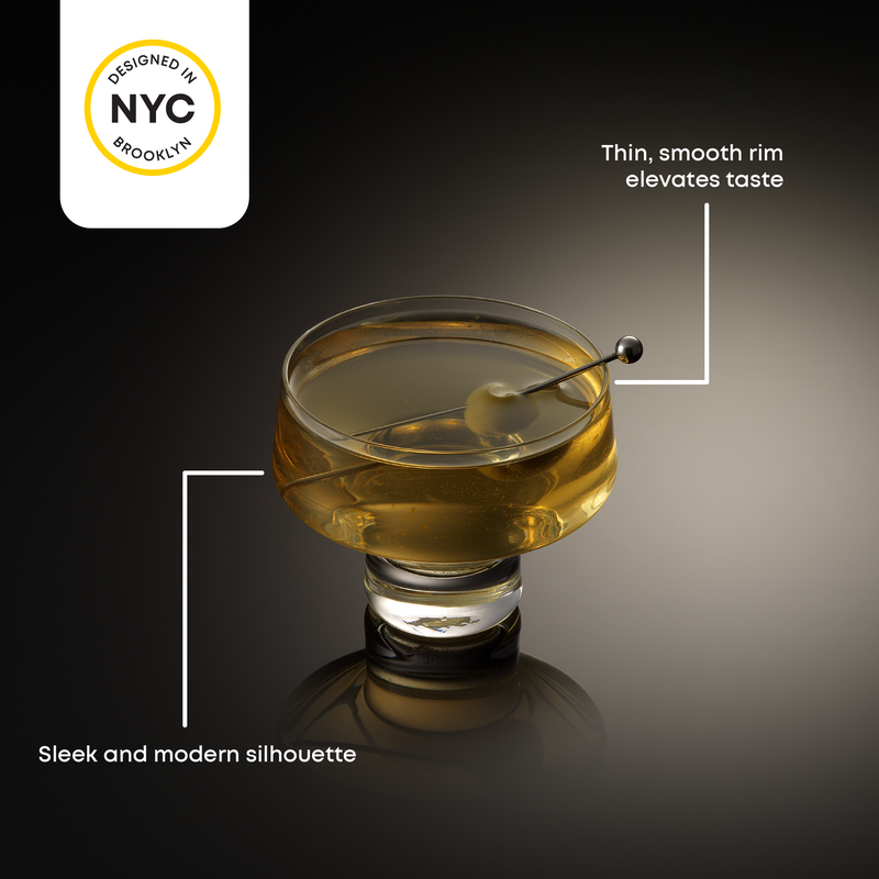 Sidney Stemless Coupe Glasses, Set of 4