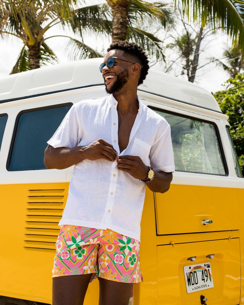 The Casa Blanca White Linen Short Sleeve Shirt