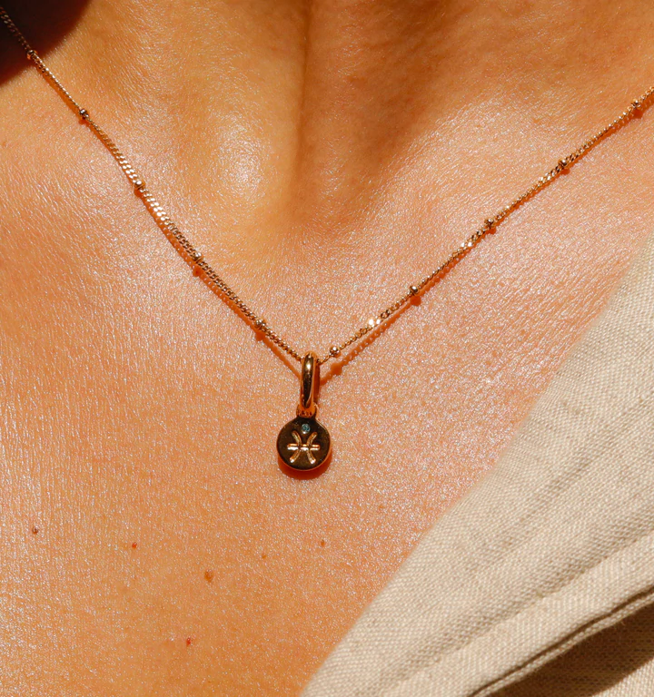 Rellery mini zodiac gold necklace - personalized gift - $145