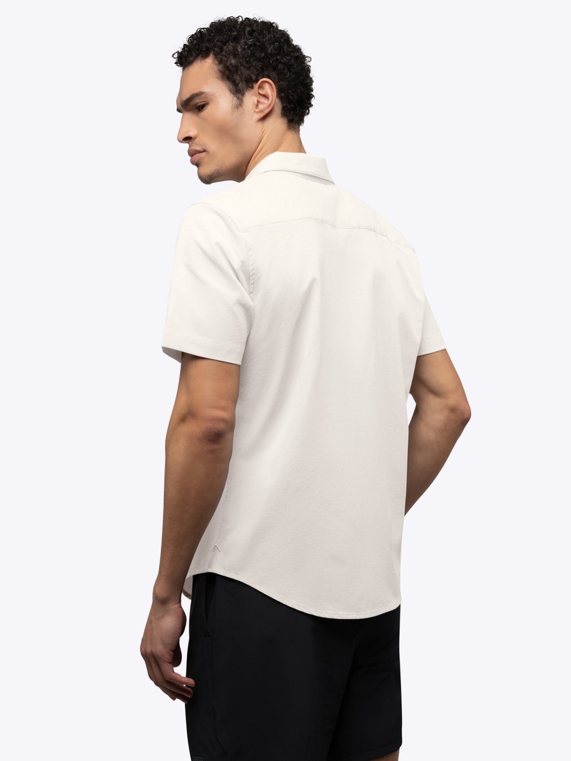 Men's Crossover Button Up, Bone