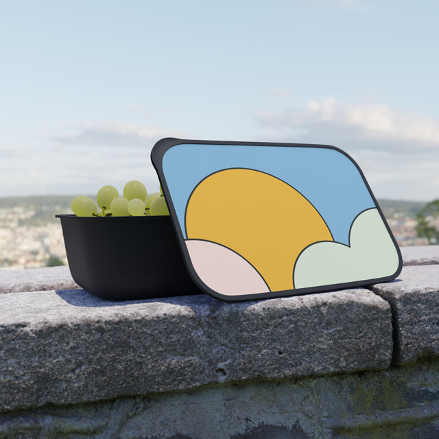 PLA Bento Box with Band and Utensils