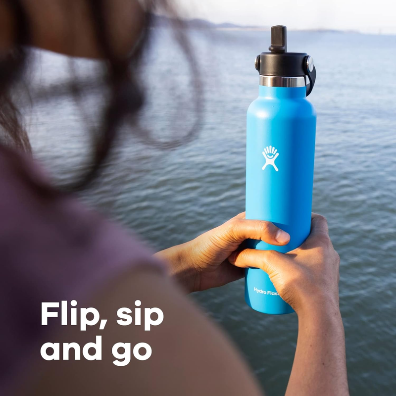 24oz Standard Mouth Bottle with Flex Straw Cap