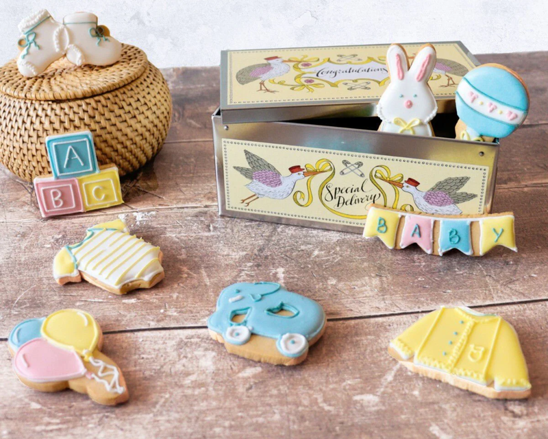Baby Shower Biscuit Tin