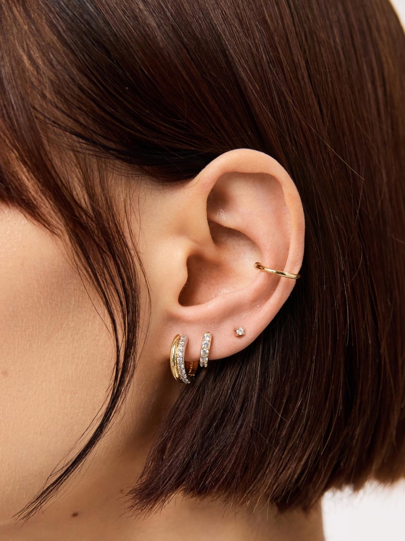 Asher Pave Huggie Earrings