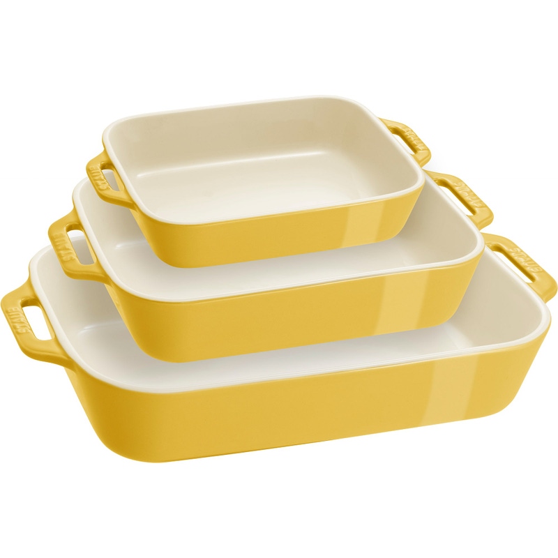 Ceramic 3-Piece Rectangular Baking Dish Set