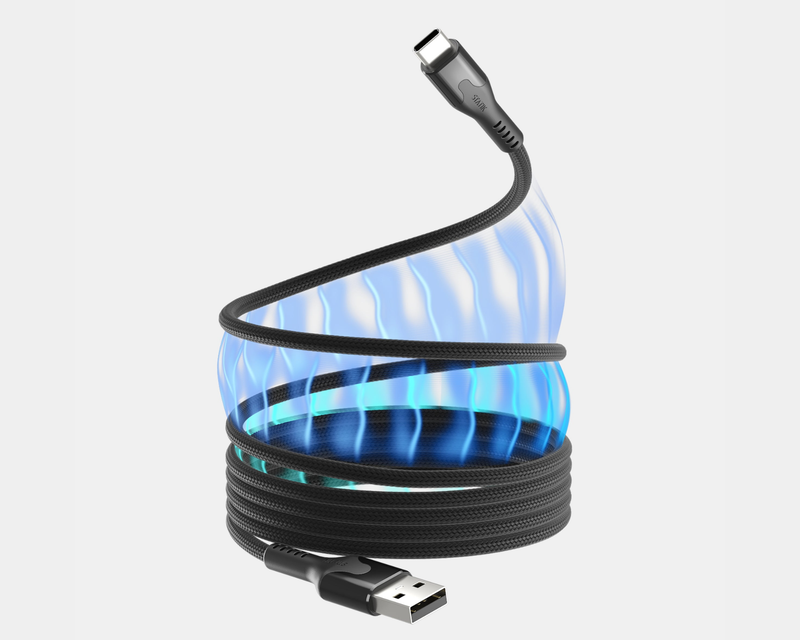 MagStack Auto-Coiling USB-A to USB-C 6' Cable