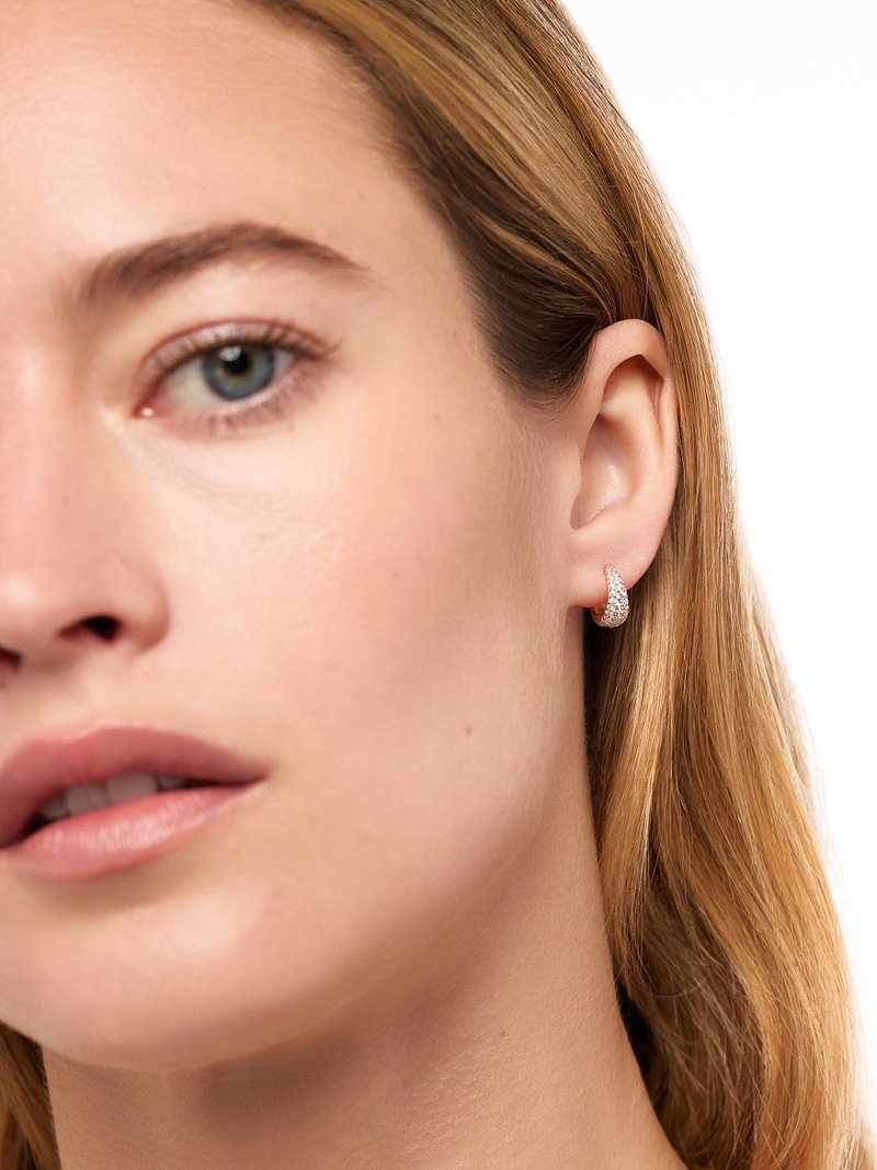 Nate Pave Huggie Earrings