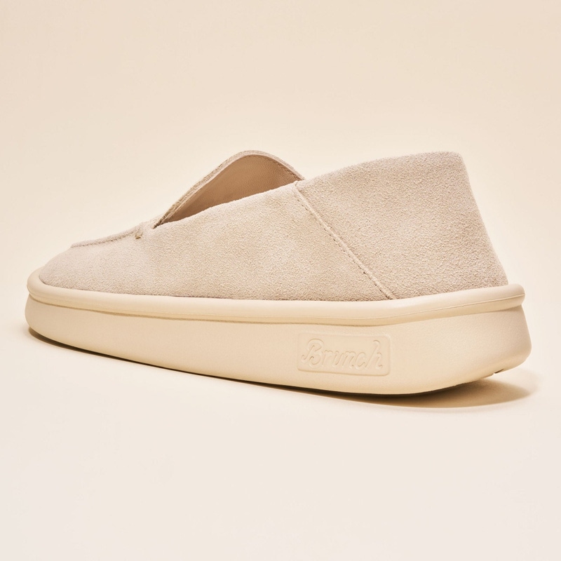 Collapsible Loafer, Beige Suede